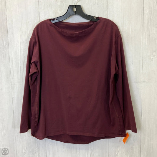 Athletic Top Long Sleeve Crewneck By Lululemon In Maroon, Size: Xl