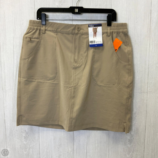 Skort By Clothes Mentor In Tan, Size: L