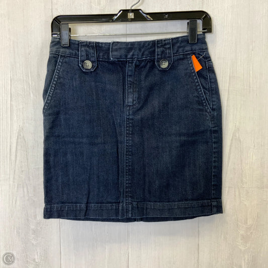 Skirt Midi By Banana Republic In Blue Denim, Size: Xs