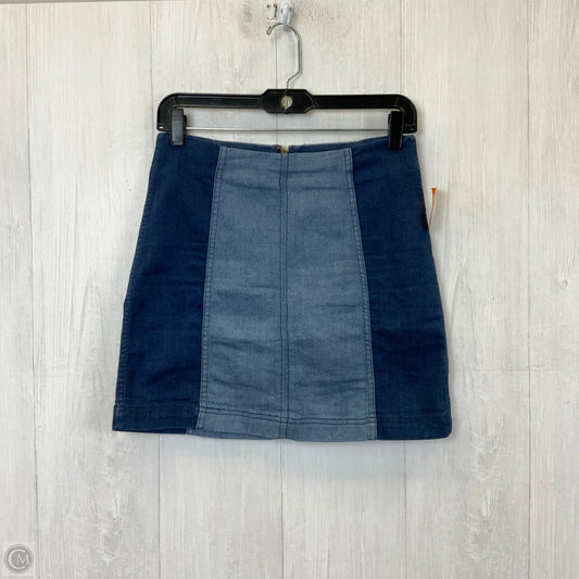 Skirt Midi By Free People In Blue Denim, Size: 6