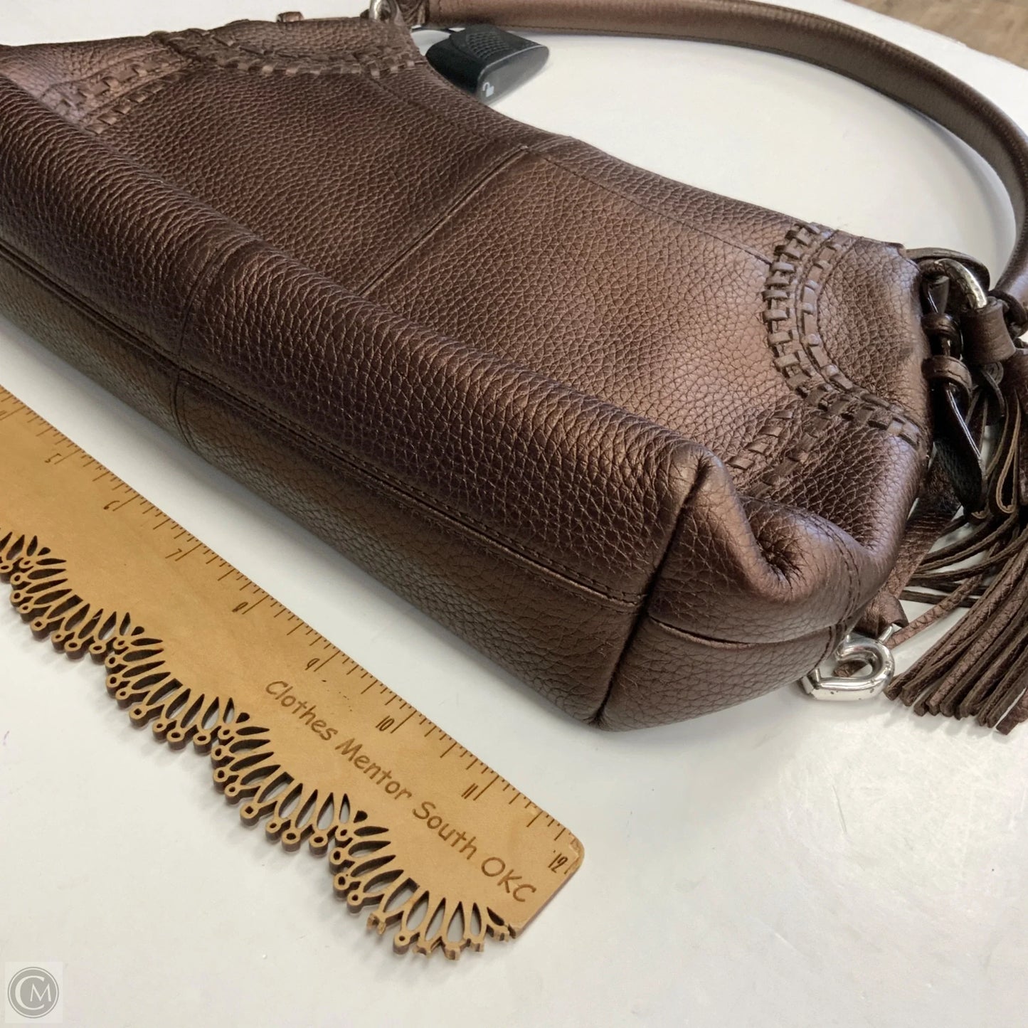 Handbag Leather By Brighton, Size: Medium