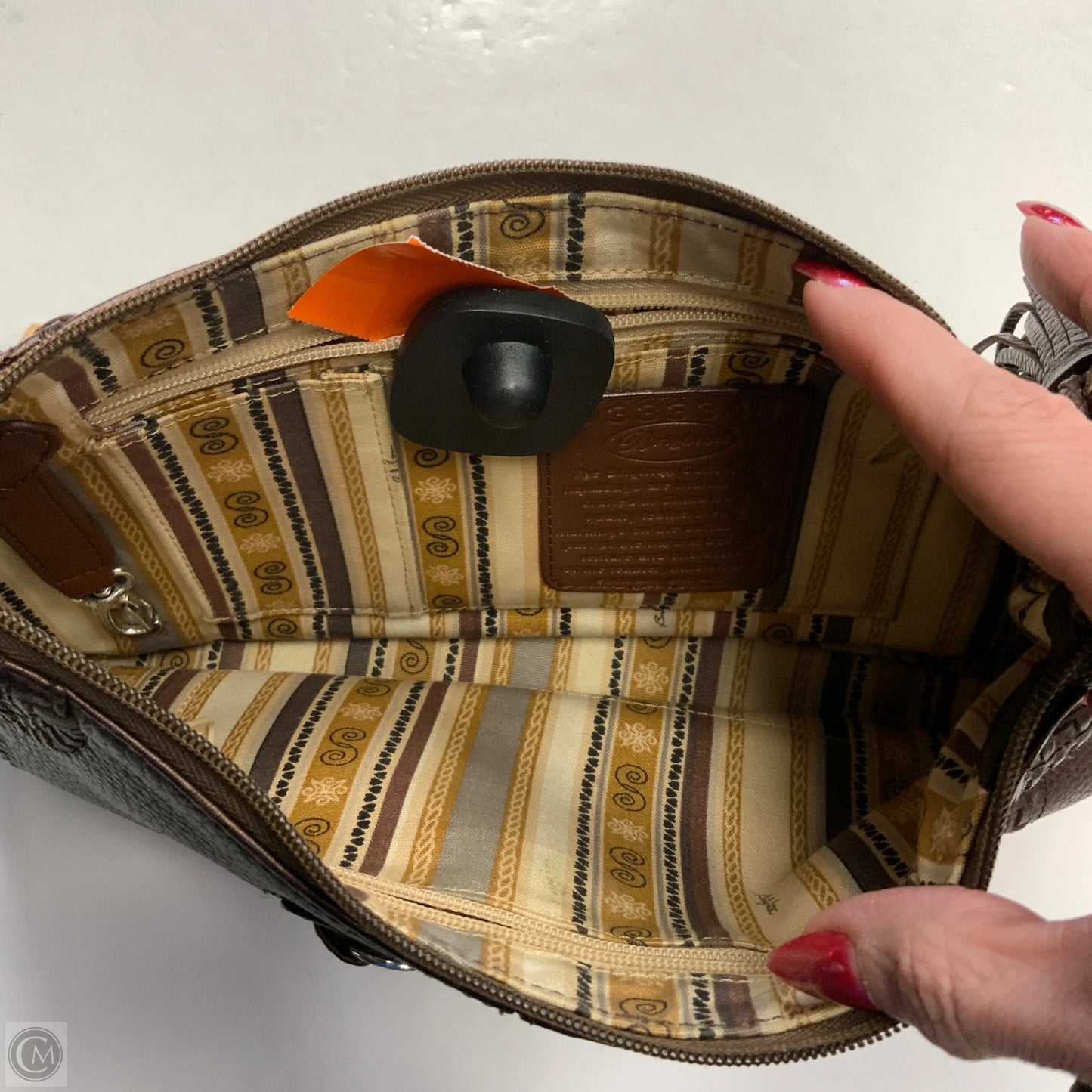 Handbag Leather By Brighton, Size: Medium