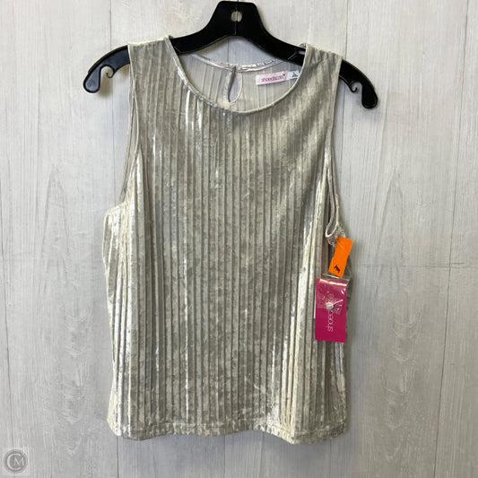 Top Sleeveless By Shoedazzle In Grey, Size: L