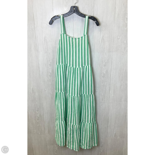 Dress Casual Maxi By Sonoma In Green & White, Size: S