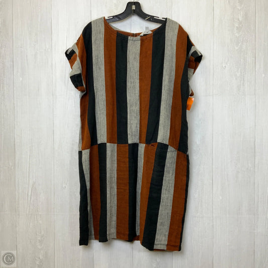 Dress Casual Midi By Garnet Hill In Black & Brown, Size: Xl