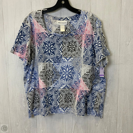 Top Short Sleeve By Alfred Dunner In Multi-colored, Size: Xl
