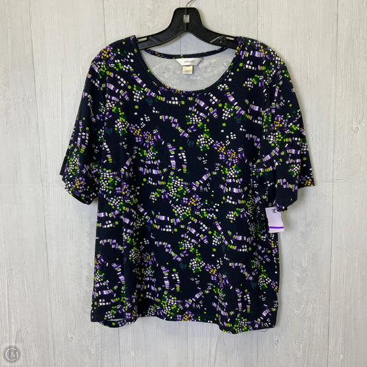 Top Short Sleeve By Cj Banks In Multi-colored, Size: 1x
