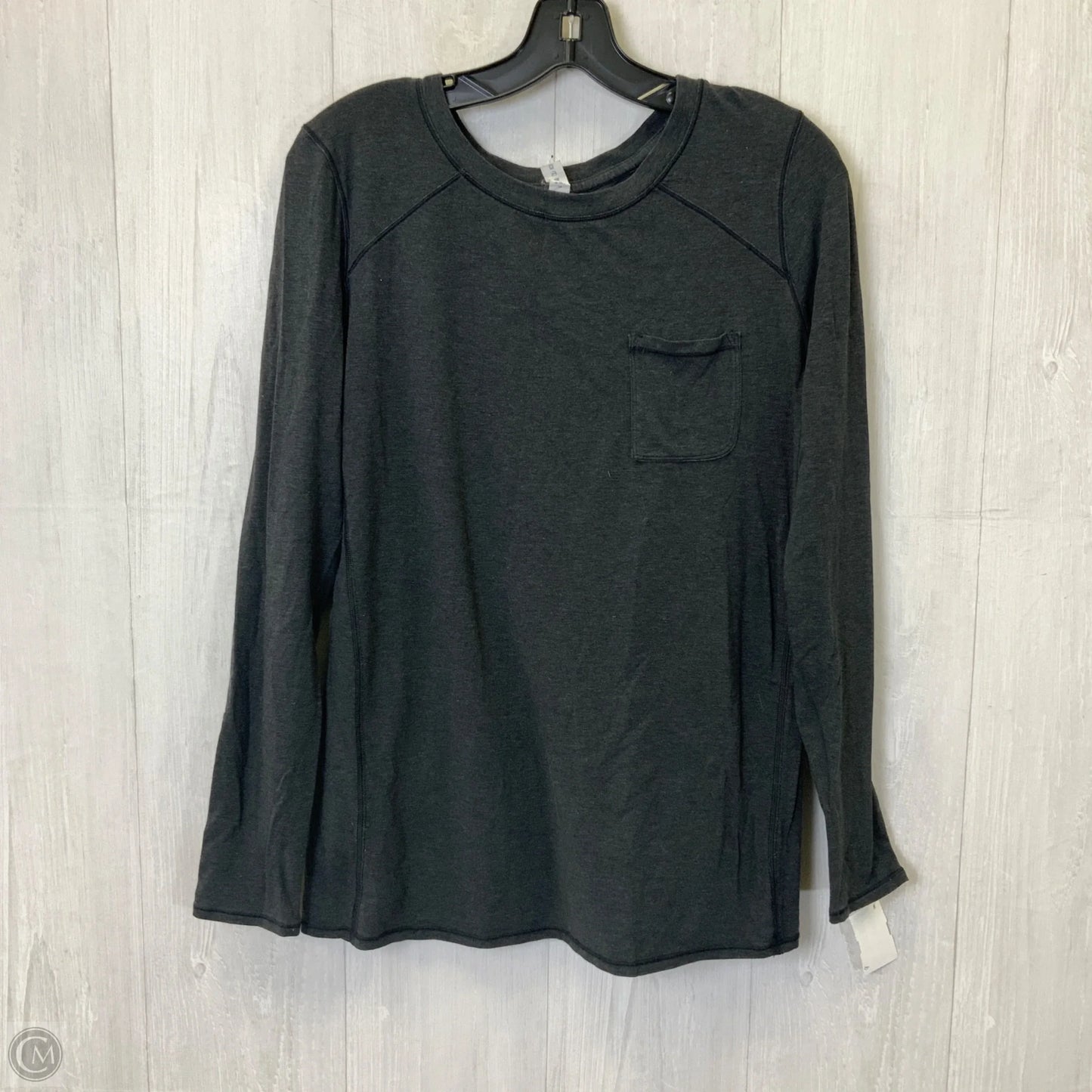 Athletic Top Long Sleeve Crewneck By Lululemon In Grey, Size: 8
