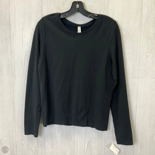 Athletic Top Long Sleeve Crewneck By Athleta In Black, Size: M