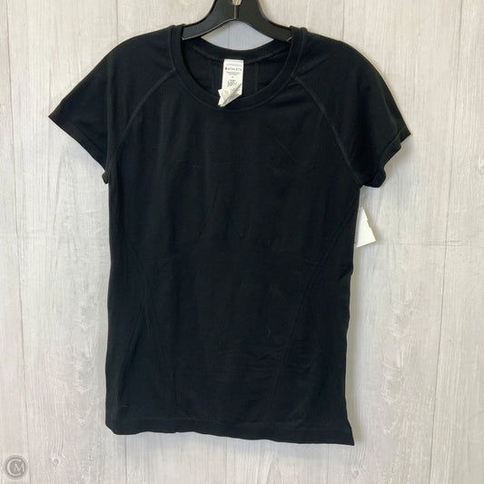 Athletic Top Short Sleeve By Athleta In Black, Size: M