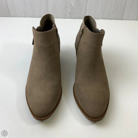 Boots Ankle Heels By Simply Vera In Taupe, Size: 9
