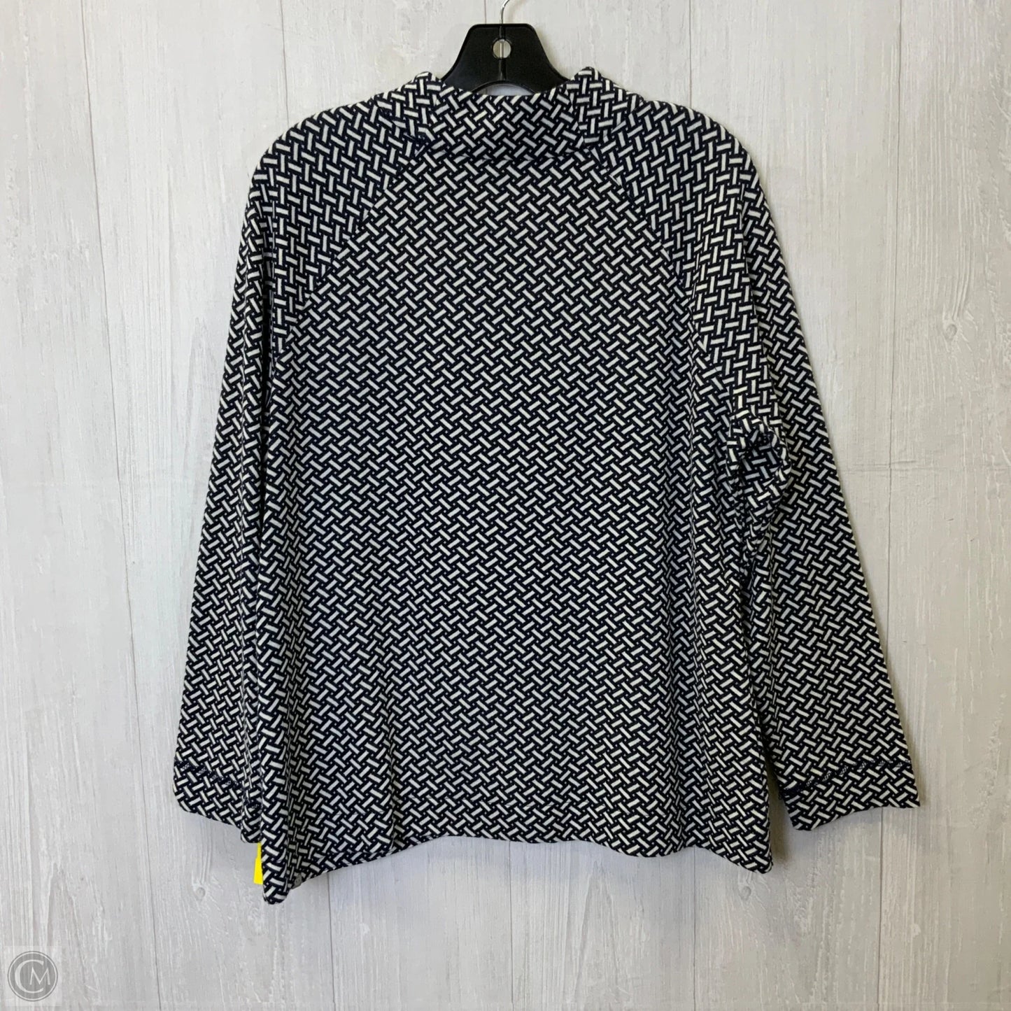 Top Long Sleeve By Talbots In Blue & White, Size: Lp