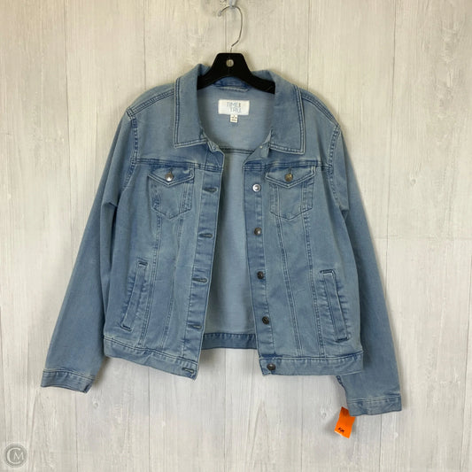 Jacket Denim By Time And Tru In Blue, Size: L