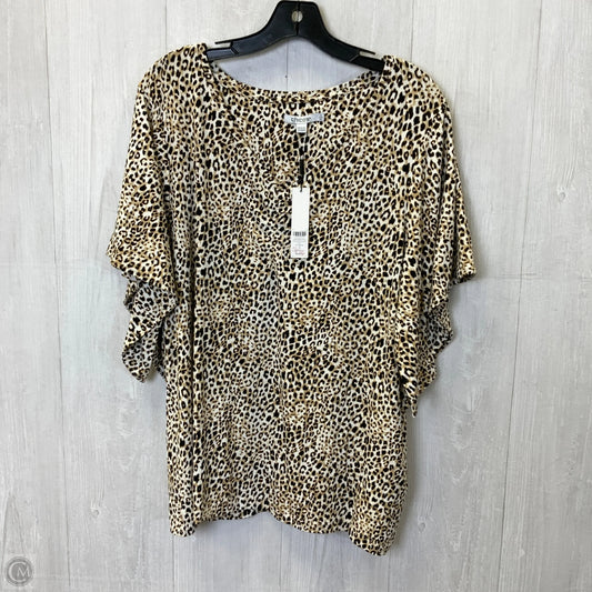 Top Short Sleeve By Chicos In Animal Print, Size: Xl