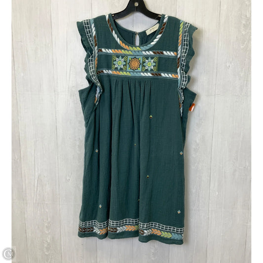 Dress Casual Short By A Beautiful Soul In Green, Size: 2x