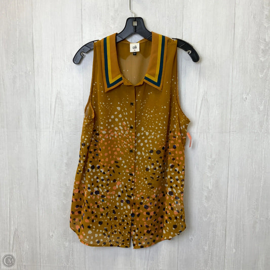 Top Sleeveless By Cabi In Orange, Size: Xl