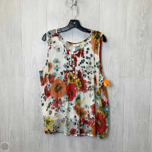 Top Sleeveless By Etcetra In White, Size: Xl