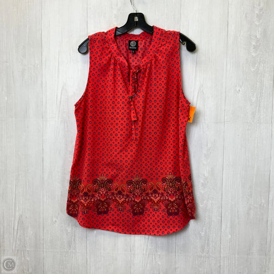 Top Sleeveless By Bobeau In Red, Size: L