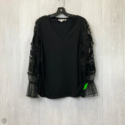 Top Long Sleeve By Chicos In Black, Size: L