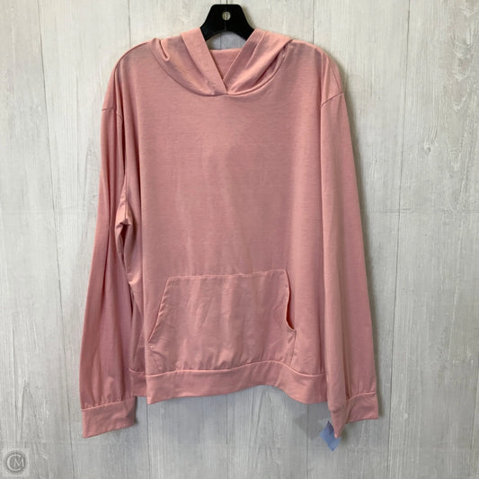 Sweatshirt Hoodie By Clothes Mentor In Pink, Size: 1x