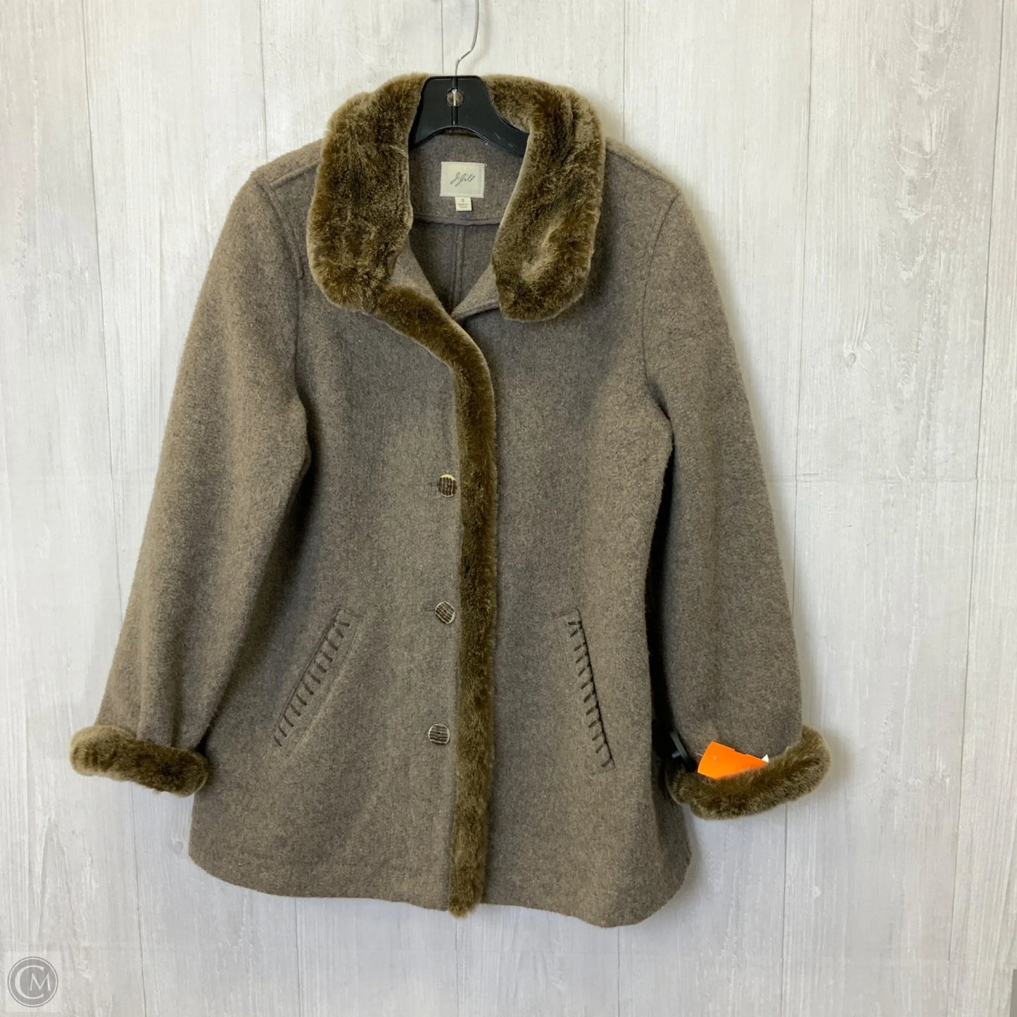 Coat Peacoat By J. Jill In Brown, Size: S