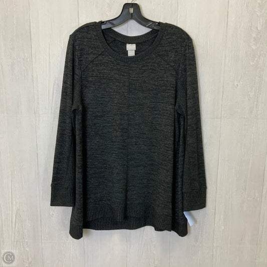 Top Long Sleeve By Chicos In Black, Size: L