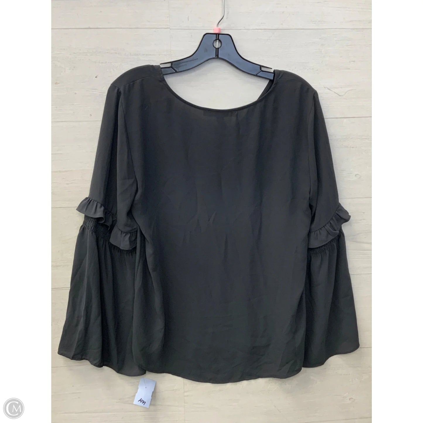 Blouse Long Sleeve By Loft In Grey, Size: S