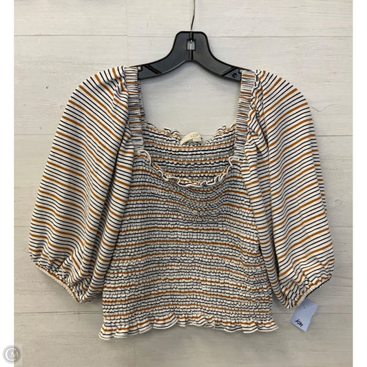 Top Long Sleeve By Loft In Striped Pattern, Size: S