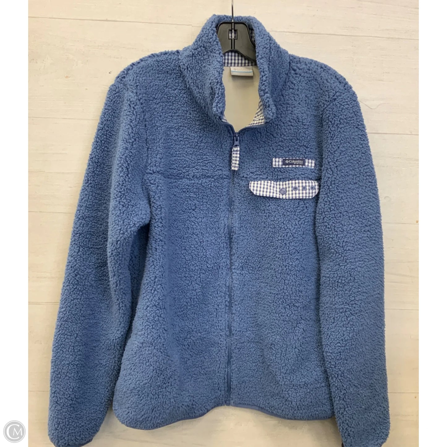 Jacket Faux Fur & Sherpa By Columbia In Blue, Size: L