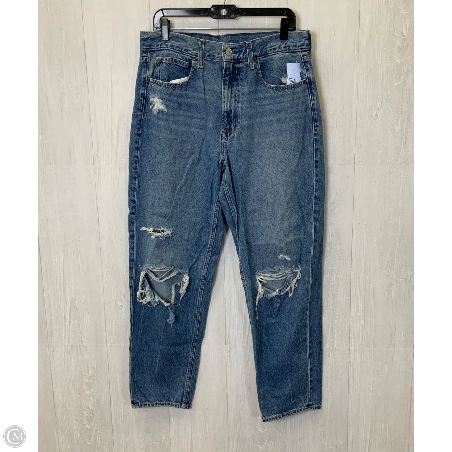 Jeans Wide Leg By Gap In Blue Denim, Size: 10