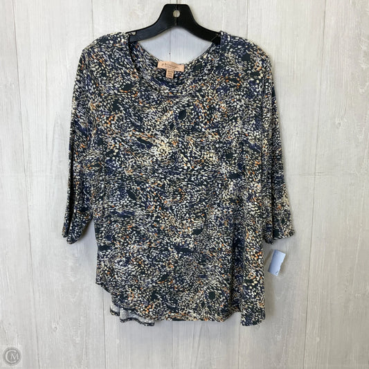 Top 3/4 Sleeve By Philosophy In Multi-colored, Size: 2x