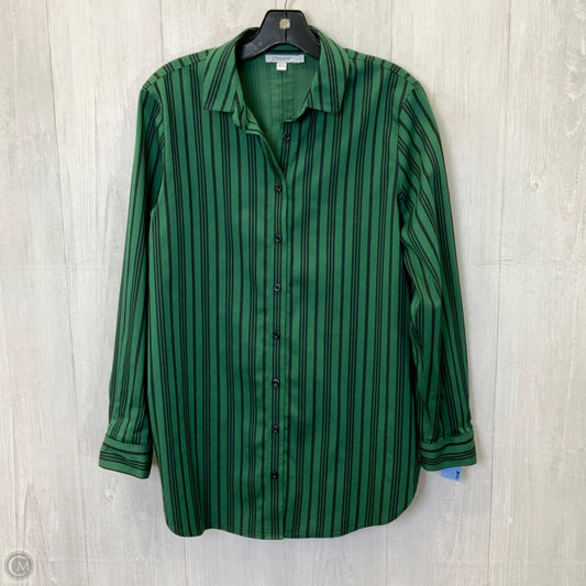 Blouse Long Sleeve By Chicos In Green, Size: M