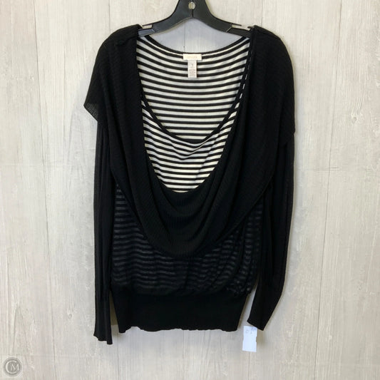Top Long Sleeve By Chicos In Black, Size: Xl