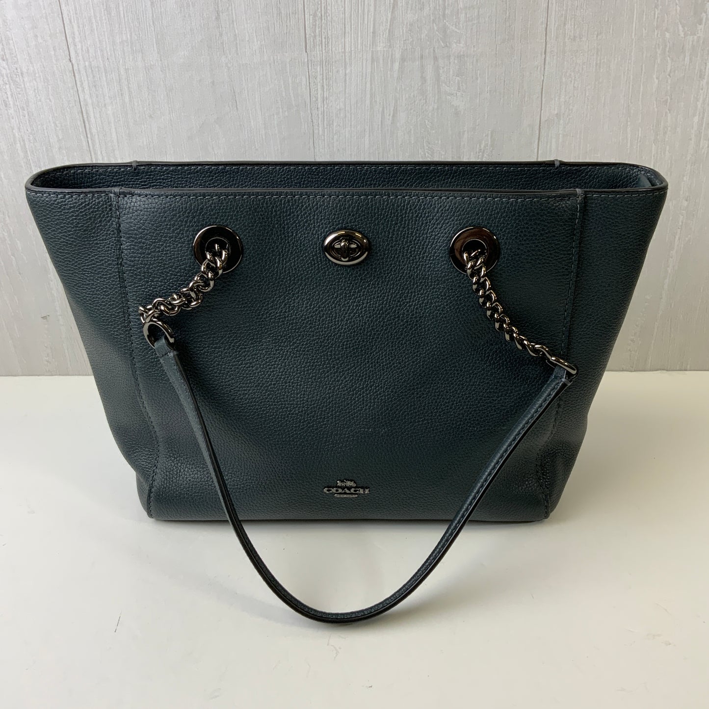 Handbag Designer By Coach In Slate Grey`, Size:Medium