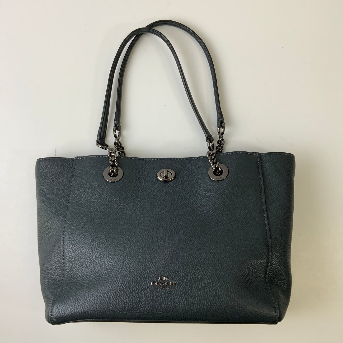 Handbag Designer By Coach In Slate Grey`, Size:Medium