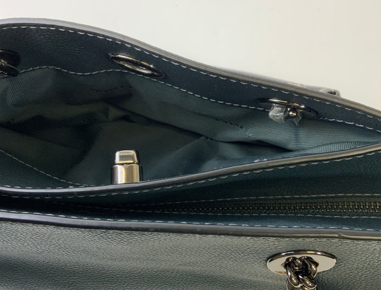 Handbag Designer By Coach In Slate Grey`, Size:Medium