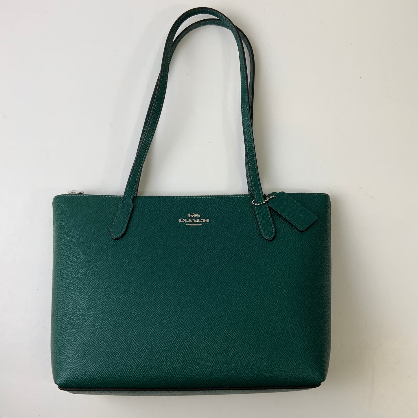 Handbag Designer By Coach In Teal, Size:Medium