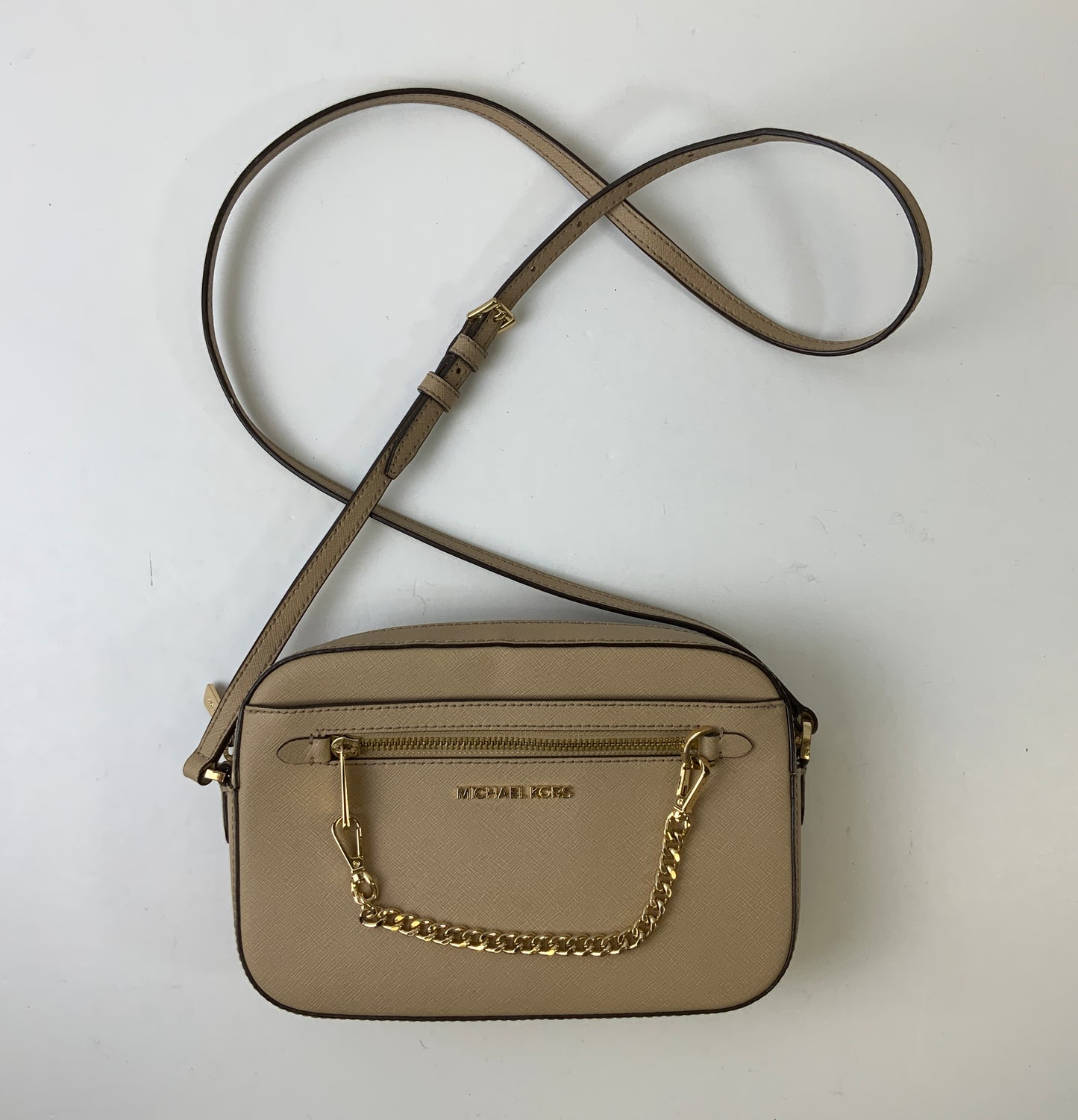 Handbag Designer By Michael Kors In Gold, Size:Large