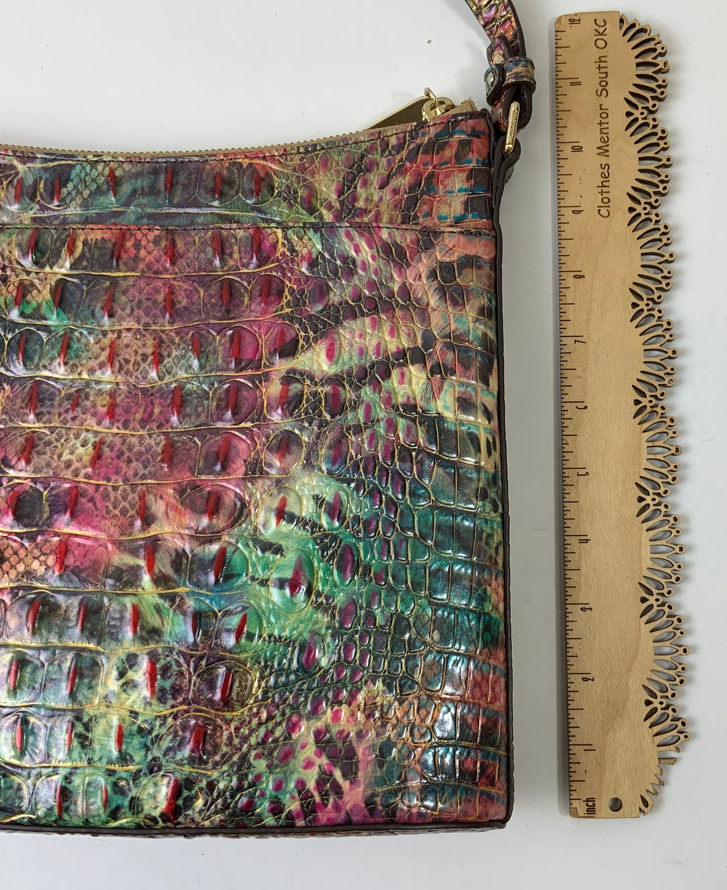 Crossbody Designer By Brahmin In Multi, Size:Small