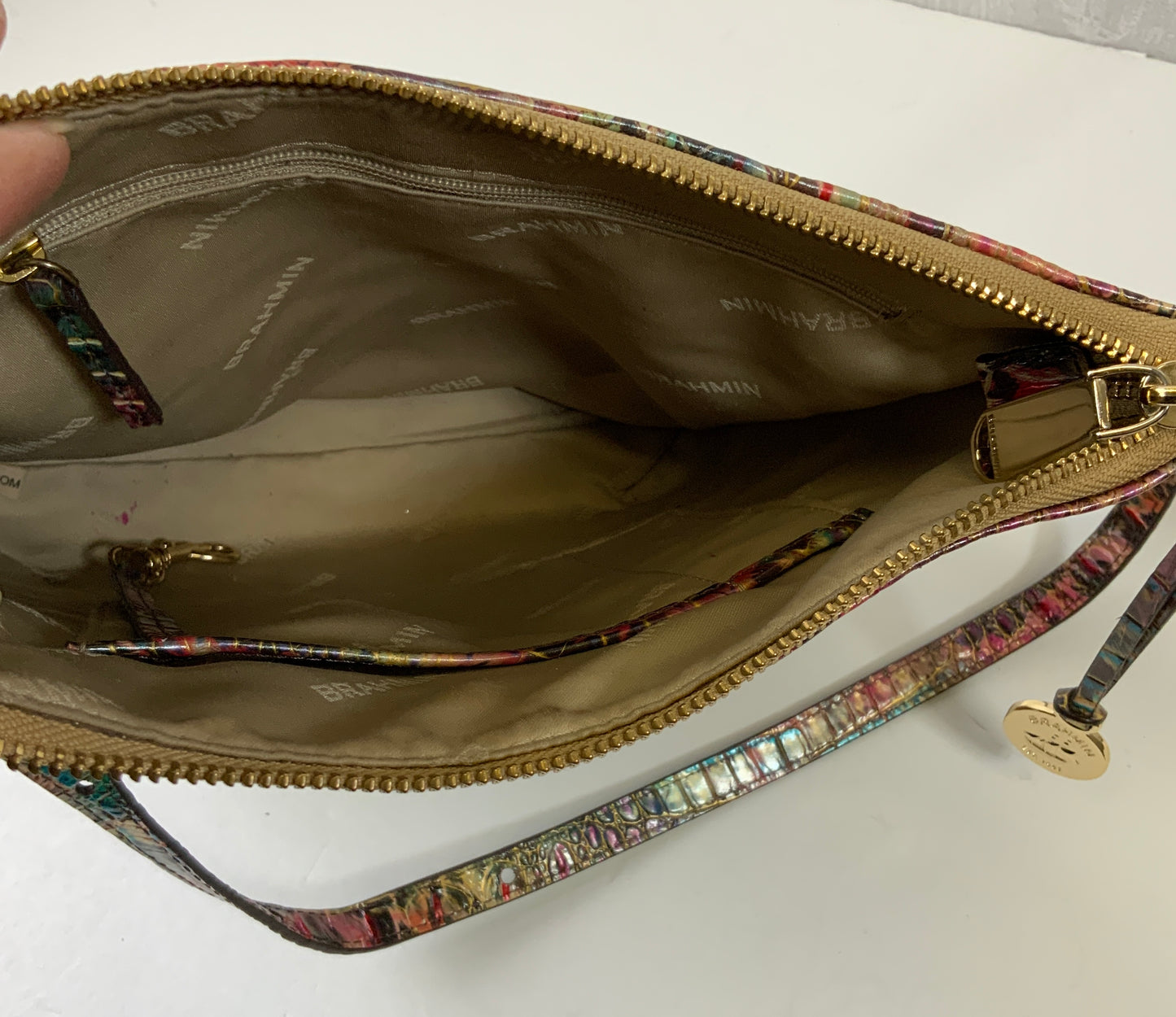 Crossbody Designer By Brahmin In Multi, Size:Small