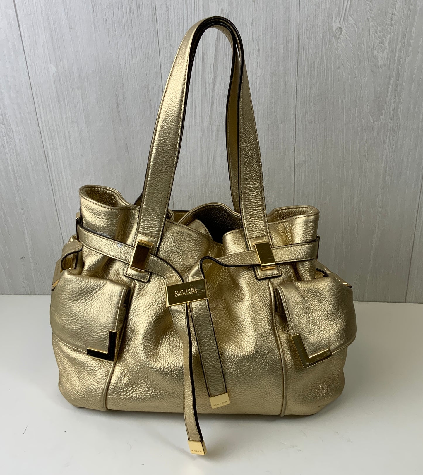 Crossbody Designer By Michael Kors In Tan, Size:Medium