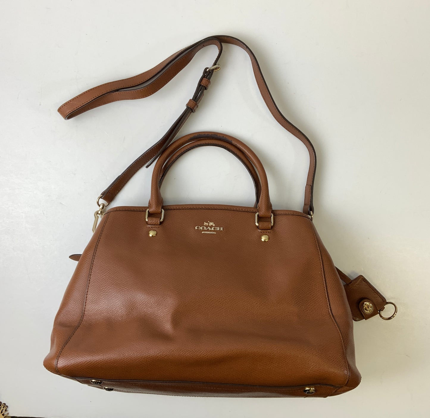 Handbag Designer By Coach In Brown, Size:Medium