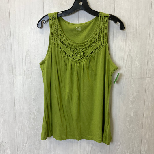 Tank Top By Ana In Green, Size:Xl