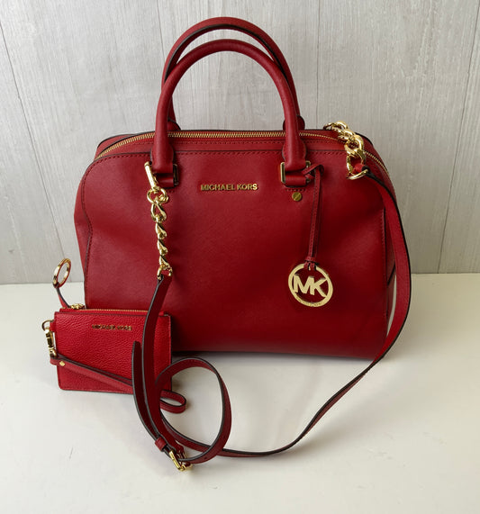 Handbag Designer By Michael Kors In Red, Size:Large