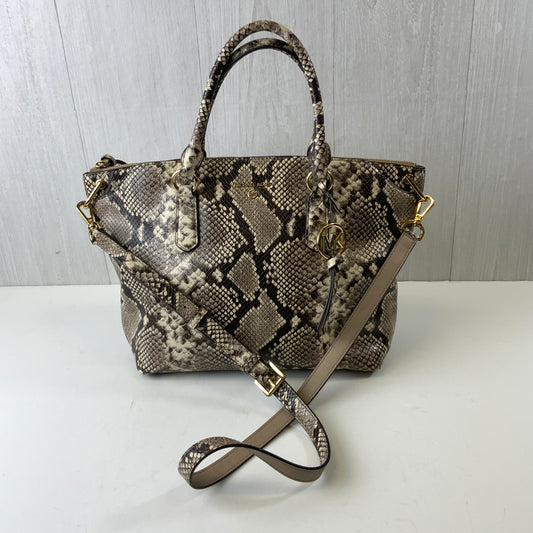 Handbag Designer By Michael Kors Collection In Snakeskin Print, Size:Medium