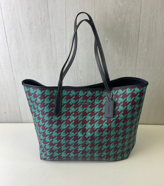 Handbag Designer By Coach In Blue & Purple, Size:Large
