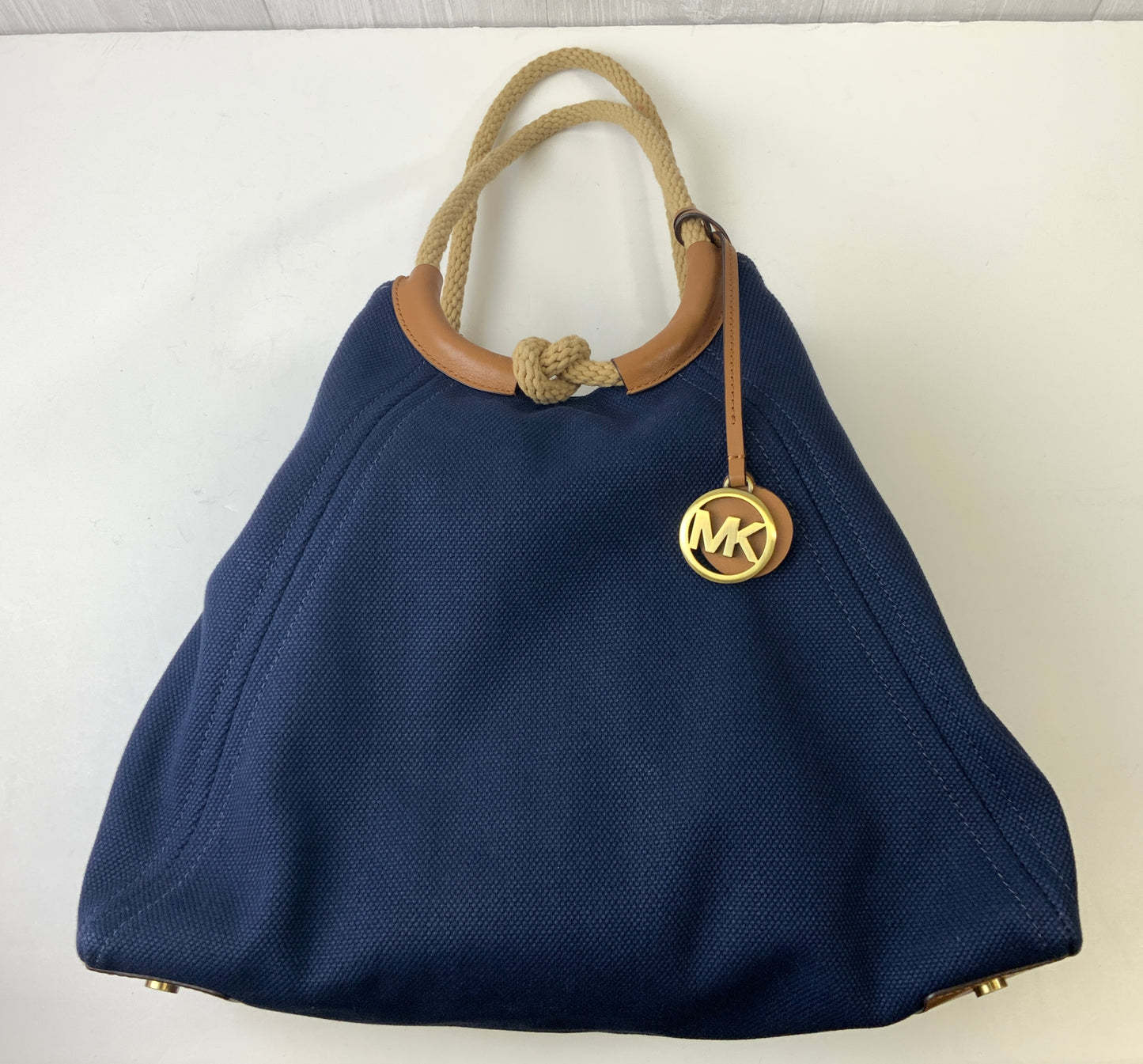Handbag Designer By Michael Kors In Navy, Size:Large
