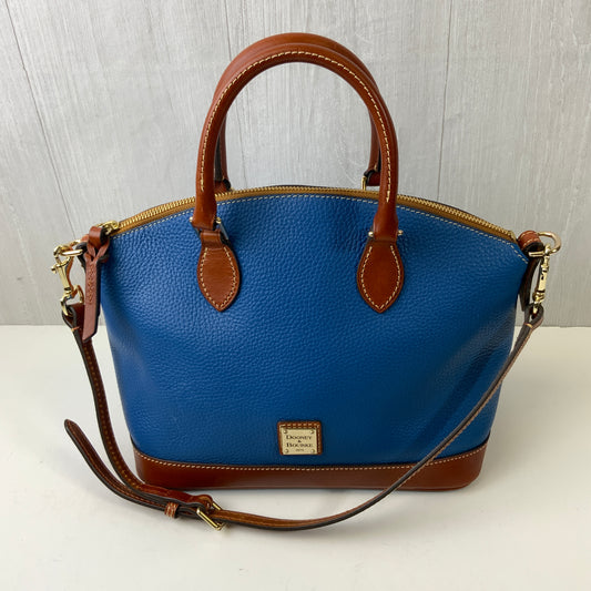 Handbag Designer By Dooney And Bourke In Blue & Brown, Size:Small