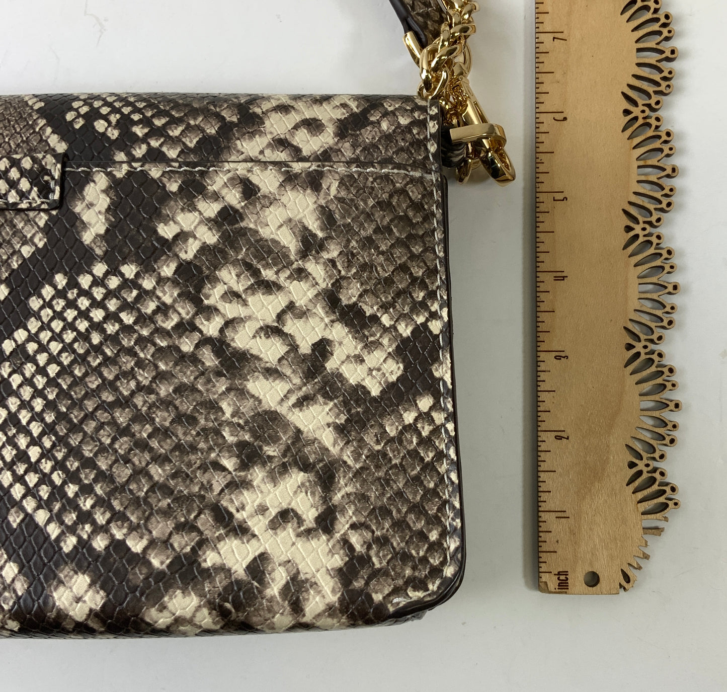 Handbag Designer By Michael Kors Collection In Snakeskin Print, Size:Medium