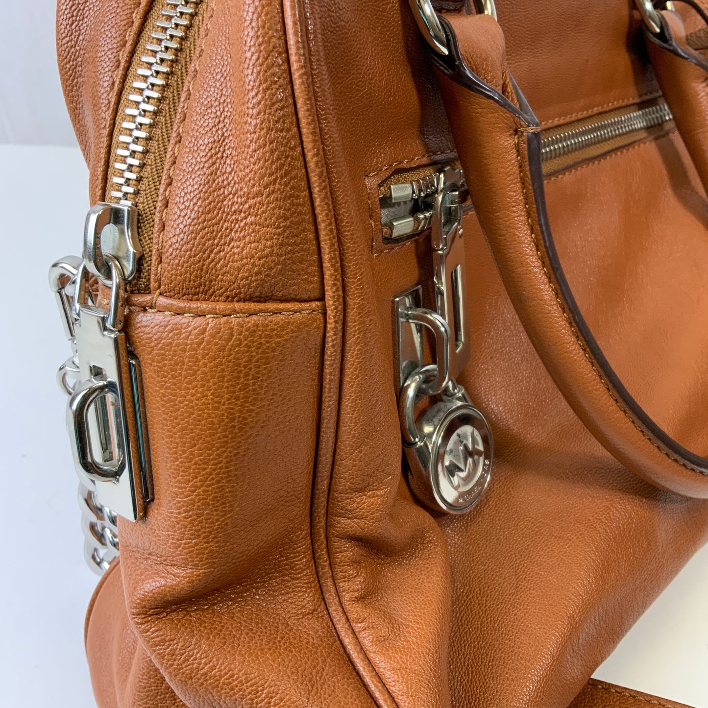 Handbag Designer By Michael Kors In Brown, Size:Medium